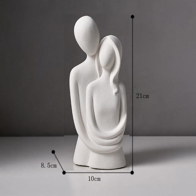 Estatua de Cerâmica Amor Eterno - Arte Abstrata - ModernLar