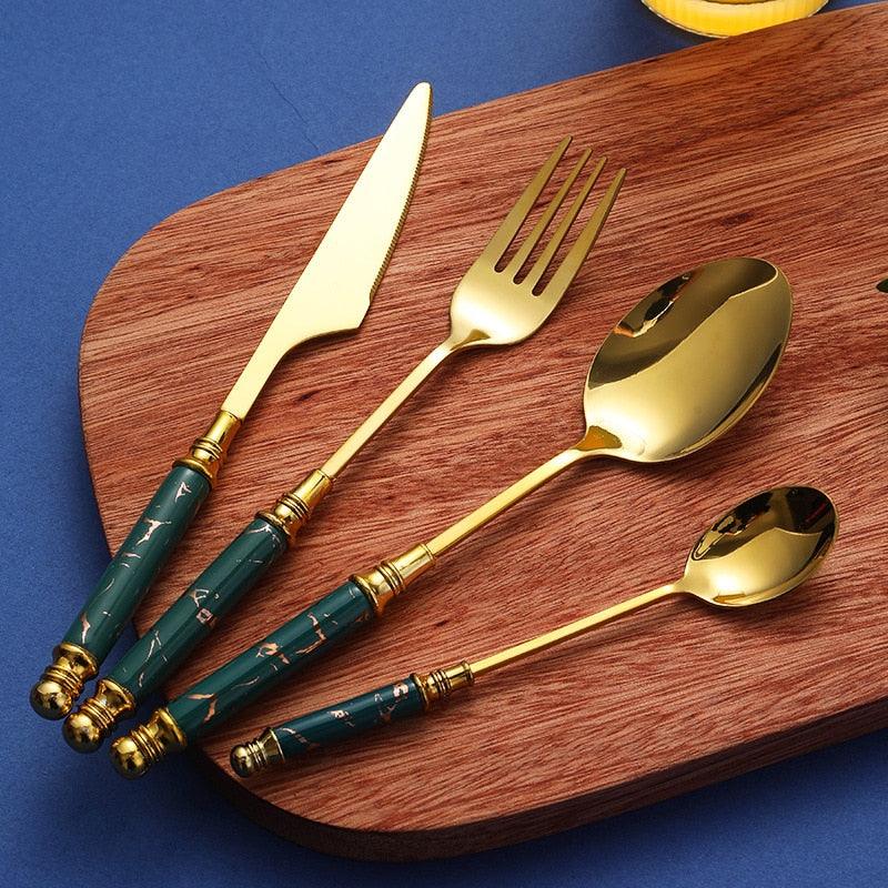 Jogo de Talheres 24pcs GoldDinner - ModernLar