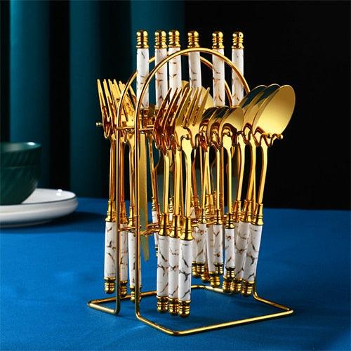 Jogo de Talheres 24pcs GoldDinner - ModernLar