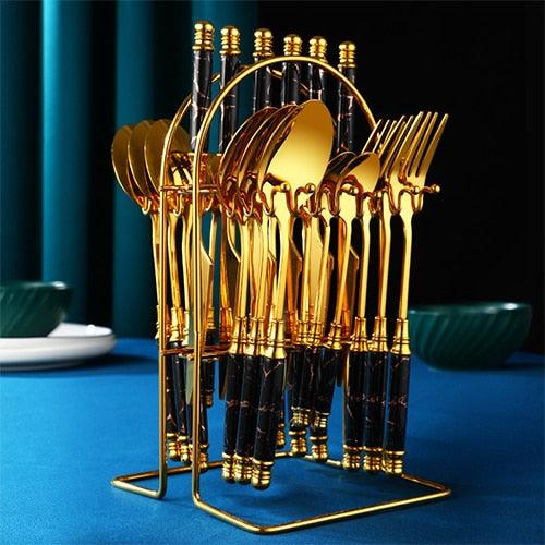 Jogo de Talheres 24pcs GoldDinner - ModernLar
