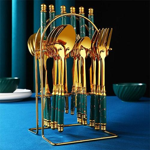Jogo de Talheres 24pcs GoldDinner - ModernLar