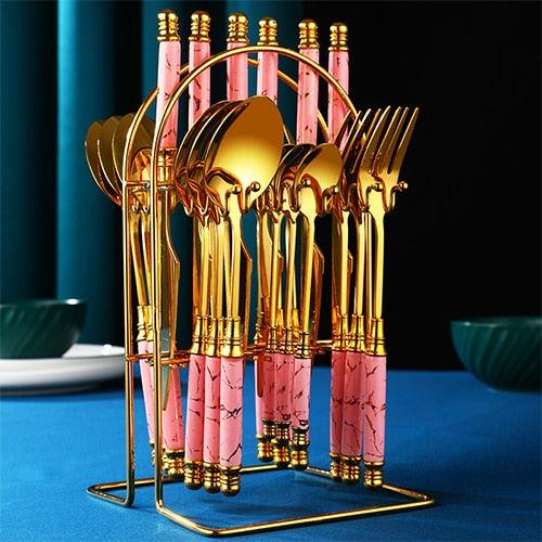 Jogo de Talheres 24pcs GoldDinner - ModernLar